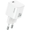 USAMS Ładowarka sieciowa JO Series CC260 20W USB-C + kabel USB-C/Lightning 1m biała